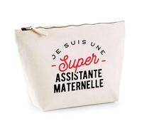 Trousse Super Assistante Maternelle | Pochette Toilette Maquillage | Idée Cadeau Petite Amie Copine Maman Noël Anniversaire Fête des Mères