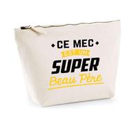 Trousse Super Beau Père | Pochette Toilette Maquillage | Idée Cadeau Beau-Papa Humour Original Noël Anniversaire Famille Amour Fête des Pères