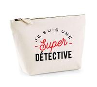 Trousse Super Détective | Pochette Toilette Maquillage | Idée Cadeau Petite Amie Copine Maman Noël Anniversaire Fête des Mères