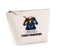 Trousse Super Fonctionnaire | Idée Fête des mères Cadeau Travail Retraite Trousse Maquillage Toilette