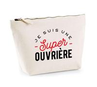 Trousse Super Ouvrière | Pochette Toilette Maquillage | Idée Cadeau Petite Amie Copine Maman Noël Anniversaire Fête des Mères