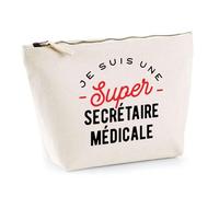 Trousse Super Secrétaire Médicale | Pochette Toilette Maquillage | Idée Cadeau Petite Amie Copine Maman Noël Anniversaire Fête des Mères