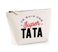 Trousse Super Tata | Pochette Toilette Maquillage | Idée Cadeau Petite Amie Copine Maman Noël Anniversaire Fête des Mères