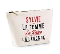 Trousse Sylvie la Femme la Reine la Légende | Pochette Toilette Maquillage | Idée Cadeau Petite Amie Copine Maman Amour Humour Noël Anniversaire Fête des Mères