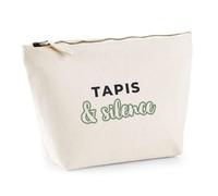 Trousse Tapis Silence - Pouch Case - Idée Trousse Rangement Cadeau Anniversaire Fête Original Famille Travail Départ Collègue Retraite Noël. - Bleu&Vert - 2