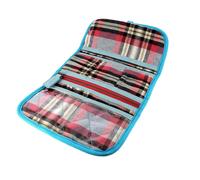 Trousse Tartan Bleu Rose