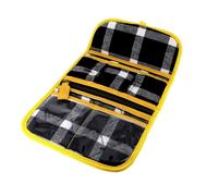 Trousse Tartan Jaune Marine