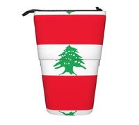 Trousse télescopique en tissu Oxford avec drapeau du Liban - Portable - Pour garçons et filles, Noir , Taille unique