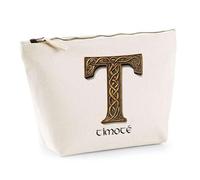 Trousse Timoté Lettre Viking | Pochette Toilette Maquillage | Idée Cadeau Prénom Motard Jeux de Rôle Vidéo Anniversaire Oncle Parrain Beau Papa Collègue Départ Retraite Noël
