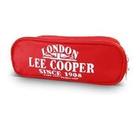 Trousse toile 'Lee Cooper' rouge (2 compartiments) - 22x8x7 cm Rouge