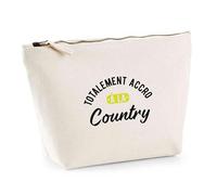 Trousse Totalement Accro à la Country | Pouch | Idée Pochette Toilette Maquillage Transport Cadeau Anniversaire Fête Original Famille Travail Départ Collègue Retraite