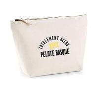 Trousse Totalement Accro à la pelote Basque | Pouch | Idée Pochette Toilette Maquillage Transport Cadeau Anniversaire Fête Original Famille Travail Départ Collègue Retraite