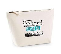Trousse Totalement Accro au modélisme | Pouch | Idée Pochette Toilette Maquillage Transport Cadeau Anniversaire Fête Original Famille Travail Départ Collègue Retraite