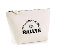 Trousse Totalement Accro au Rallye | Pouch | Idée Pochette Toilette Maquillage Transport Cadeau Anniversaire Fête Original Famille Travail Départ Collègue Retraite
