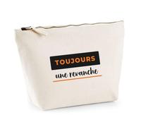 Trousse Toujours Une Revanche - Pouch Case - Idée Trousse Rangement Cadeau Anniversaire Fête Original Famille Travail Départ Collègue Retraite Noël. - Noir&Orange - 4