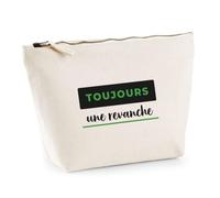 Trousse Toujours Une Revanche - Pouch Case - Idée Trousse Rangement Cadeau Anniversaire Fête Original Famille Travail Départ Collègue Retraite Noël. - Noir&Vert - 4