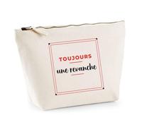 Trousse Toujours Une Revanche - Pouch Case - Idée Trousse Rangement Cadeau Anniversaire Fête Original Famille Travail Départ Collègue Retraite Noël. - Rouge&Noir - 3