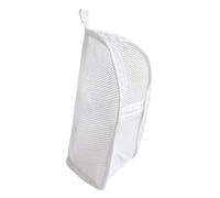 Trousse transparente à suspendre pour pinceaux et cosmétiques Design compact pliable avec petit crochet pour petit espace de voyage, blanc, Beauté de masse