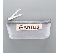 Trousse Transparente En Filet Avec Fermeture Éclair Transparent Genius