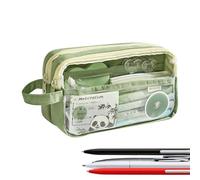 Trousse transparente, étui transparent | Organisateur de papeterie étanche de grande capacité - Trousse à crayons avec fenêtre transparente Trousse à stylos d'examen Sac à cosmétiques