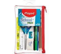 Trousse scolaire transparente MAPED - School Pack 10 pièces