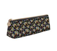 Trousse triangulaire élégante pour la sensibilisation à l'autisme, pièces de puzzle, motif cœur, pour organiseur de papeterie de grande capacité
