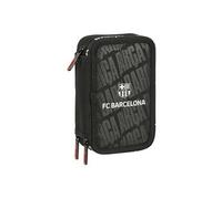 Safta Trousse triple FC Barcelona 37 pièces 12,5x19,5x5,5 cm Noir