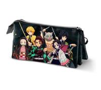 Demon Slayer Kimetsu no Yaiba-Trousse Triple FAN 2.0, Noir