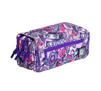 Trousse triple design avec grands compartiments intérieurs avec fermeture éclair individuelle pour matériel scolaire et voyage, multicolore, Sacs scolaires