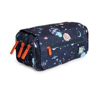 Trousse triple design avec grands compartiments intérieurs avec fermeture éclair individuelle pour matériel scolaire et voyage, multicolore, Sacs scolaires