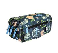 Trousse triple design avec grands compartiments intérieurs avec fermeture éclair individuelle pour matériel scolaire et voyage, multicolore, Sacs scolaires