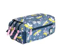 Trousse triple design avec grands compartiments intérieurs avec fermeture éclair individuelle pour matériel scolaire et voyage, multicolore, Sacs scolaires