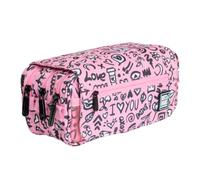 Trousse triple design avec grands compartiments intérieurs avec fermeture éclair individuelle pour matériel scolaire et voyage, multicolore, Sacs scolaires