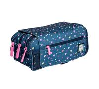 Trousse triple design avec grands compartiments intérieurs avec fermeture éclair individuelle pour matériel scolaire et voyage, multicolore, Sacs scolaires