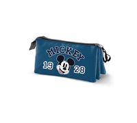 Disney Mickey Mouse Class-Trousse Triple, Bleu, 23 x 11 cm