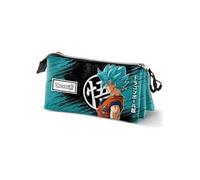 Trousse à crayons - KARACTERMANIA - Dragon Ball Saiyajin Blue - 3 compartiments - Ripstop résistant - Hydrofuge turquoise