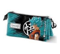 Trousse à crayons - KARACTERMANIA - Dragon Ball Saiyajin Blue - 3 compartiments - Ripstop résistant - Hydrofuge turquoise