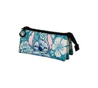 Trousse Triple FAN 2.0 - Disney Lilo et Stitch Aloha - Bleu - Taille Unique