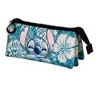 Disney Trousse Lilo et Stitch Aloha Triple Fan 2.0 Bleu Taille Unique