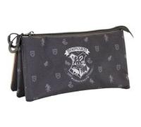Harry Potter Howgarts-Trousse Triple FAN, Noir