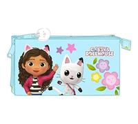 Trousse Triple Gabby's Dollhouse - Safta - Bleu Clair - Enfant - Synthétique