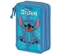 Trousse Triple Garnie - Disney Lilo et Stitch Sit - Bleu - Taille Unique Bleu G