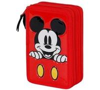 Trousse Triple Garnie - Disney Mickey Mouse Red - Rouge - Taille Unique Rouge G