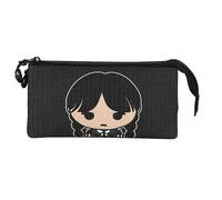 Karactermania Trousse triple Wednesday Mercredi Cute Ripstop Gris 23 x 11 cm