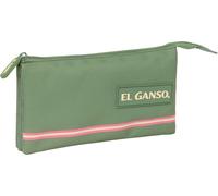 Trousse triple multi-usages El Ganso vert 22 x 12 x 3 cm