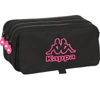 Trousse triple multi-usages Kappa Black and pink Noir (21,5 x 10 x 8 cm)