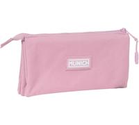 Trousse triple multi-usages Munich Basic Rose 22 x 12 x 3 cm