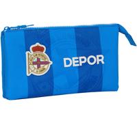 Trousse triple multi-usages R. C. Deportivo de La Coruña Bleu 22 x 12 x 3 cm
