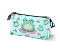 Trousse Triple - Oh My Pop! Froggy - Turquoise - Taille Unique Bleu