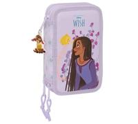 Trousse triple pour 36 pièces fille Safta Disney Wish